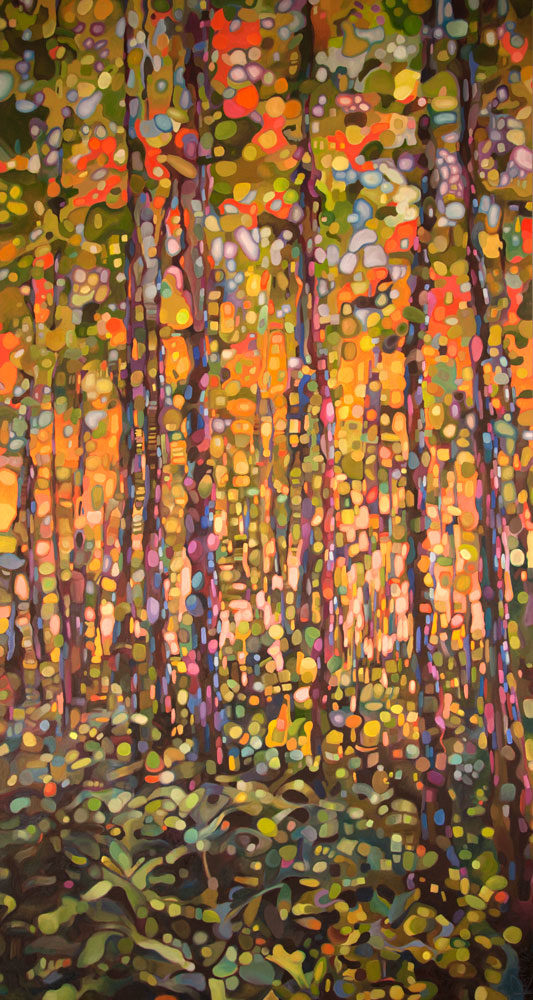 abstract oil painting trees karen rumora