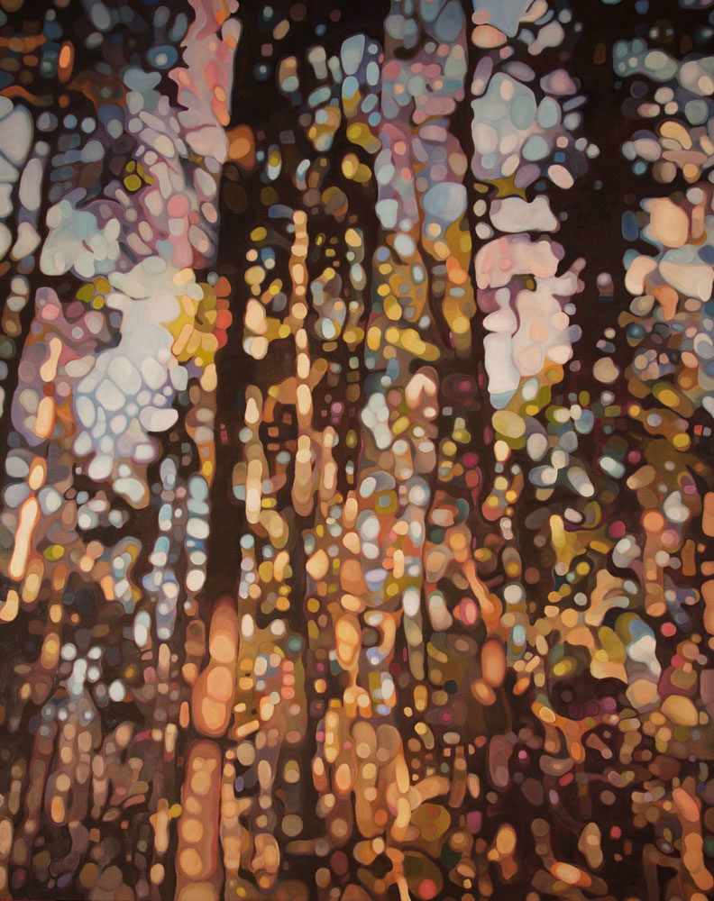 Biophilia tree woods original oil painting